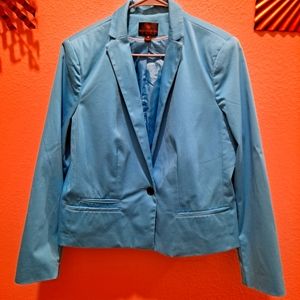 Turquoise Cotton Blazer